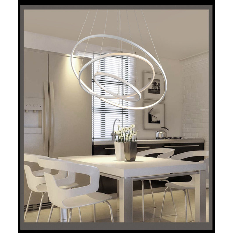 3 - Light Natural LED Chandelier Pendant