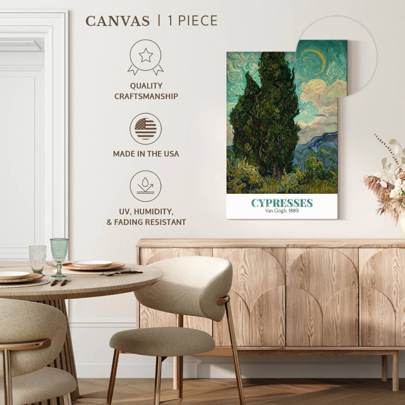 Affiche de l'exposition Cypresses Van Gogh, H 45 po x l 30 po