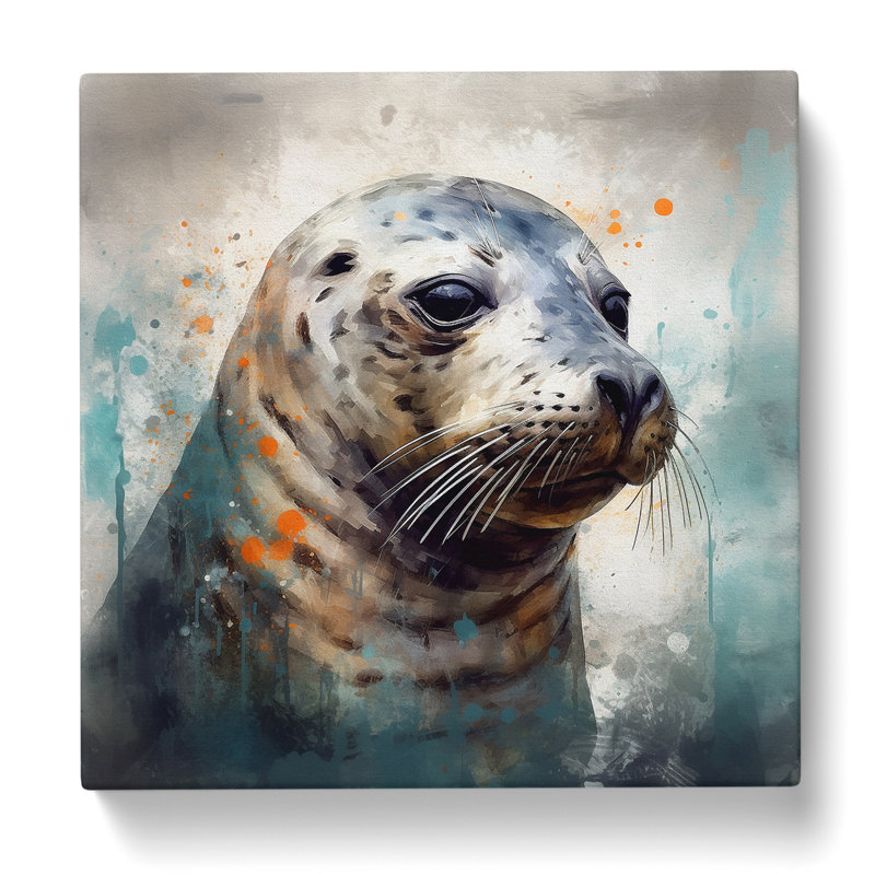 Seal Abstract Art - Wrapped Canvas, 50cm H x 50cm W x 3cm D