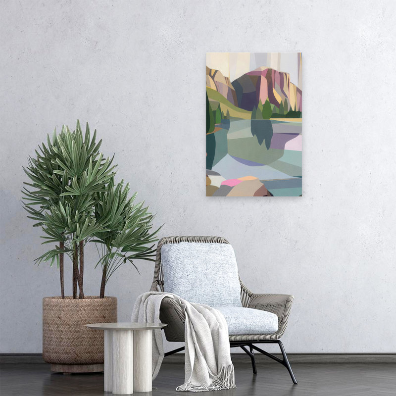 El Capitan et la rivière Merced - Art contemporain des rivières et des ruisseaux de Californie, H 24 po x l 16 po