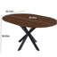 Table de salle à manger extensible ronde avec pieds robustes en métal-134229016-134229017