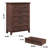 5 Dresser for Bedroom, 41.3 in Tall Vertical Drawer Dresser with Large Storage, Freestanding Wooden Closet Chest for Bedroom, Living Room-339980926