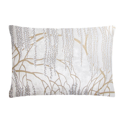 Willow Metallic Rectangular Velvet Pillow Cover & Insert