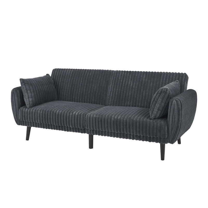 Lanerkirk Futon, Dark Gray Corduroy