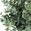 Ensemble de 2 brins d'eucalyptus artificiels de 28 cm (11 pouces), fausse verdure d'intérieur en pots noirs