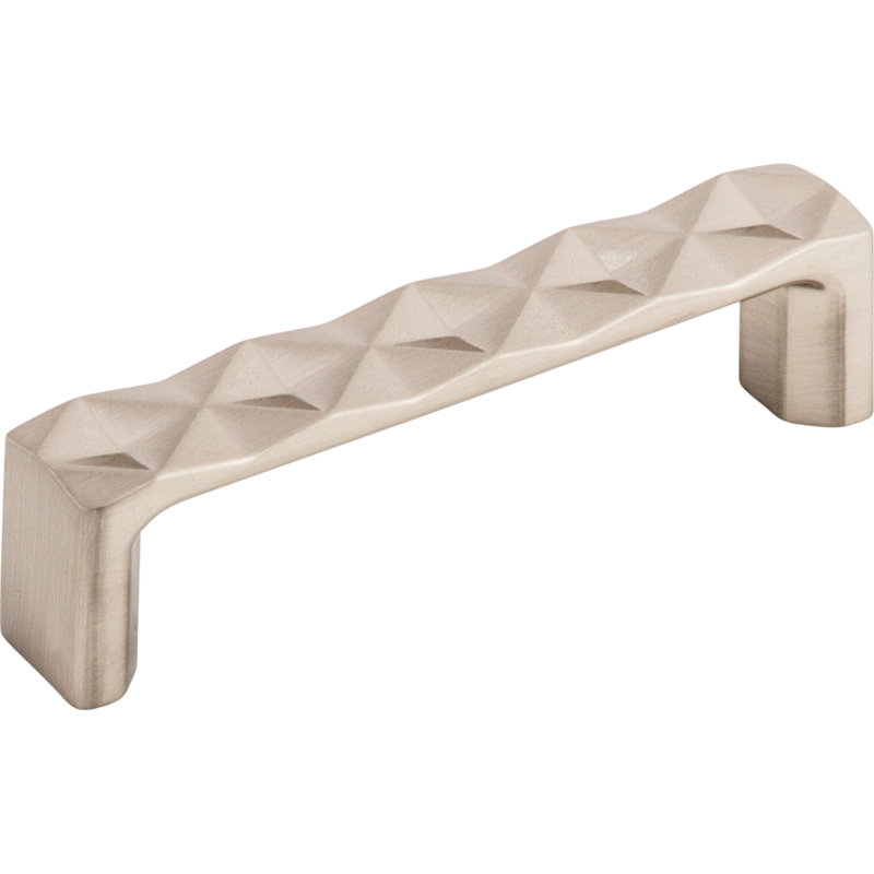 Quilted Bar pull, Brushed Satin Nickel, 3 3/4" Center to Center