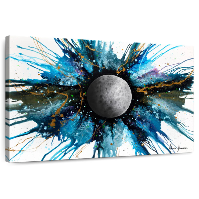 Oberle Abstract Universe - A Distant Moon, 26" H x 39" W