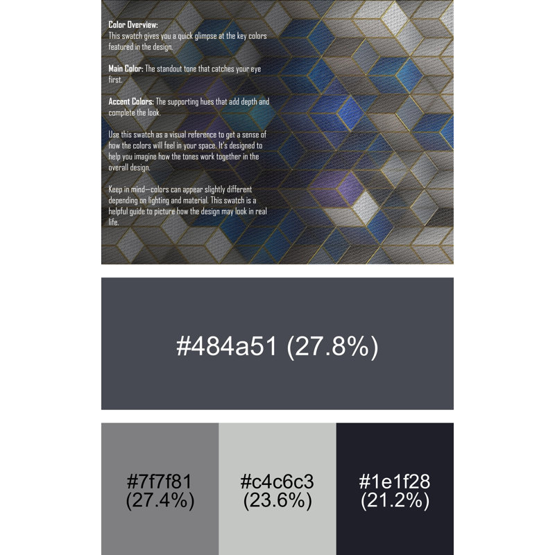Tapis bleu/violet/gris, Rectangle 6 pi x 9 pi
