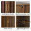 Buffet en noyer avec rangement - Armoire à 4 portes grillagées pour salle à manger, vestibule, cuisine et salle à manger polyvalente de 63 po