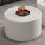 Table basse moderne d'appoint moderne avec plateau en verre trempé, corps en cuir PU et rangement caché pour le salon-129385235-129385238