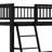Full XL Over Queen Bunk Beds, Bunk Bed Frame With Ladder & Guardrails-767154907