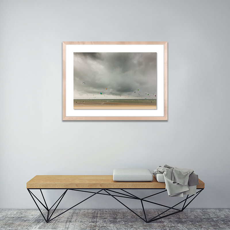 Kite Day Print by Jakob Wagner, Natural, 29" H x 40" W x 2.5" D