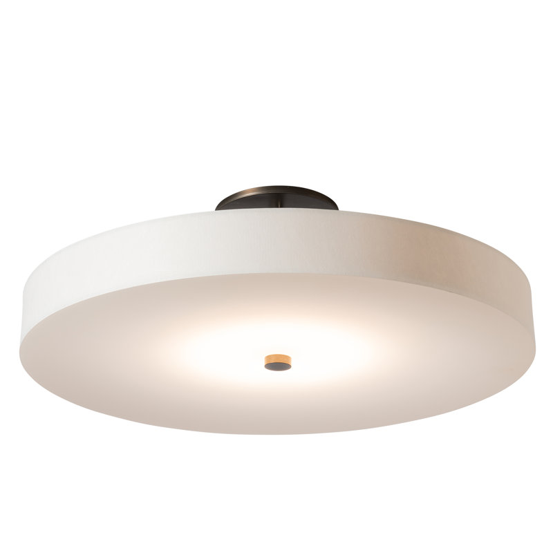 Disq 1 - Light 23" LED Semi Flush Mount, Dark Smoke