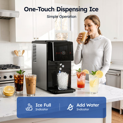 SimzLife 7 po 33 lb Machine à glace portative Nugget Ice