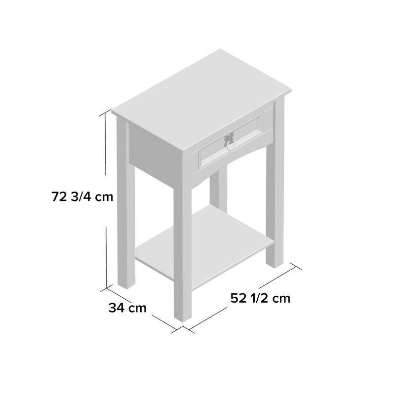 Emerfield 52.5cm Solid Wood Console Table