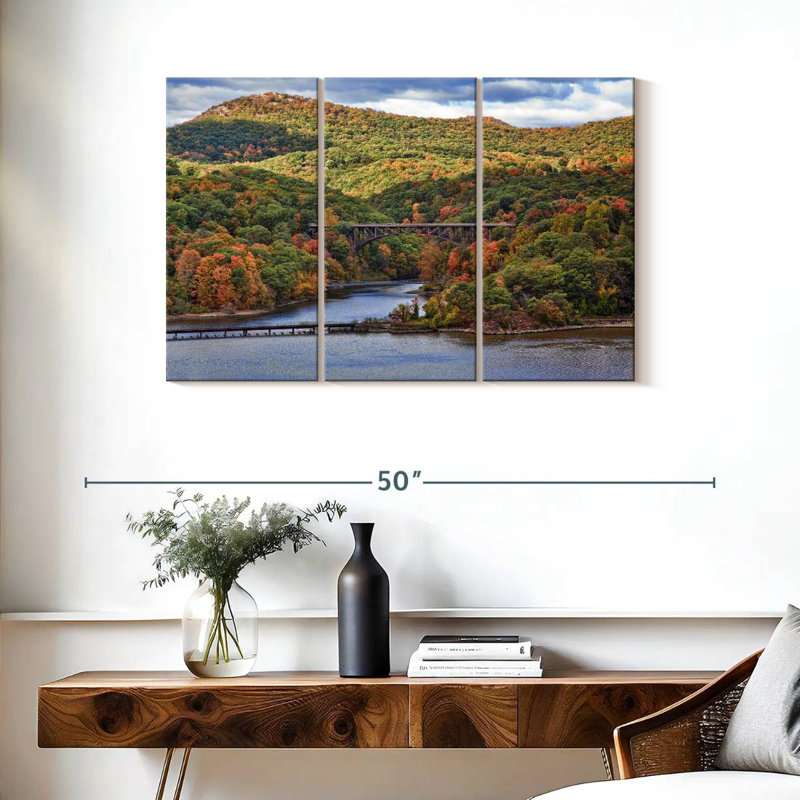 Alvord traversant la rivière Hudson Valley, H 24 po x l 38 po