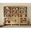 Bibliothèque de 74 po de hauteur avec portes en verre, ensemble de 3 grandes bibliothèques, bibliothèque de style campagnard avec tablettes ouvertes pour le salon, le bureau personnel et la bibliothèque-507966409