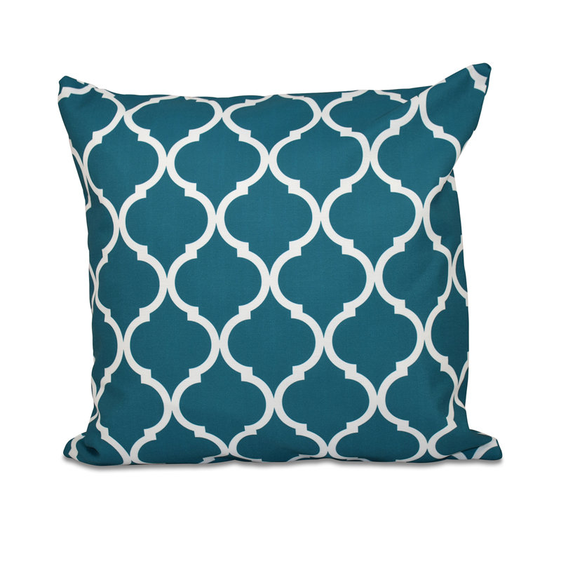 Housse et insert de coussin Louis Square, H 26 po x l 26 po x P 1 po, Bleu sarcelle