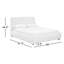 Grand lit en chenille blanc Hades