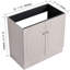 Meuble-lavabo 36 po avec fermeture en douceur - Contreplaqué kaki moderne Économiseur d'espace généreux non inclus Panneau de porte polyvalent exclu