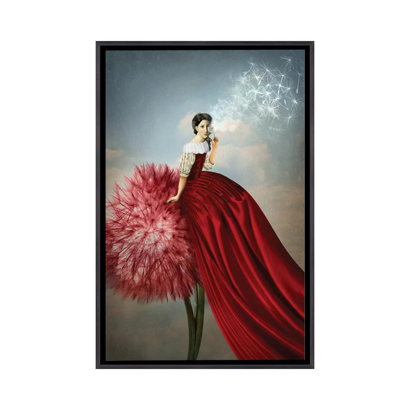 «Imagination» par Catrin Welz-Stein - impression d'art graphique, Pas de tapis, Toile avec cadre noir patiné