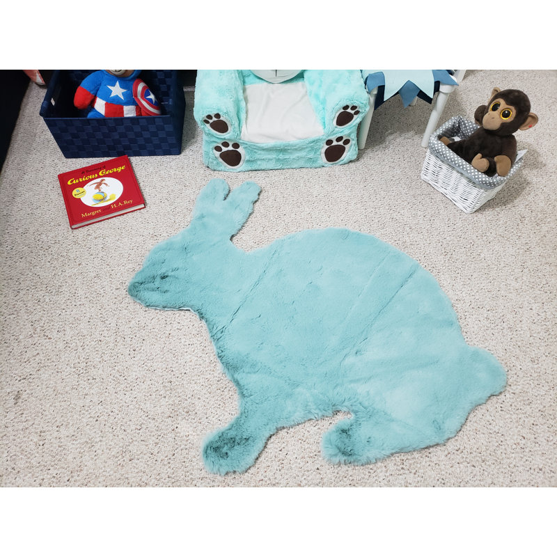 Welton Rabbit Blue Area Rug
