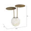 Table d'appoint moderne avec plateau en marbre et petite table de bout ronde décor contemporain