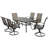Errik PVC-Coated Polyester Swivel Rocking Dining