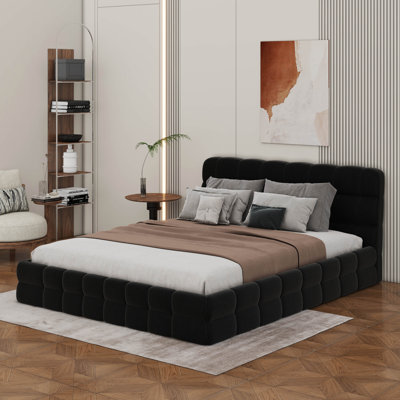 Queen Size Upholstered Platform Bed