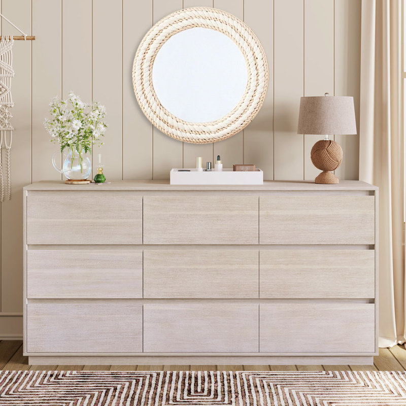 Janyla 59'' W 9 - Drawer Dresser, Stone White