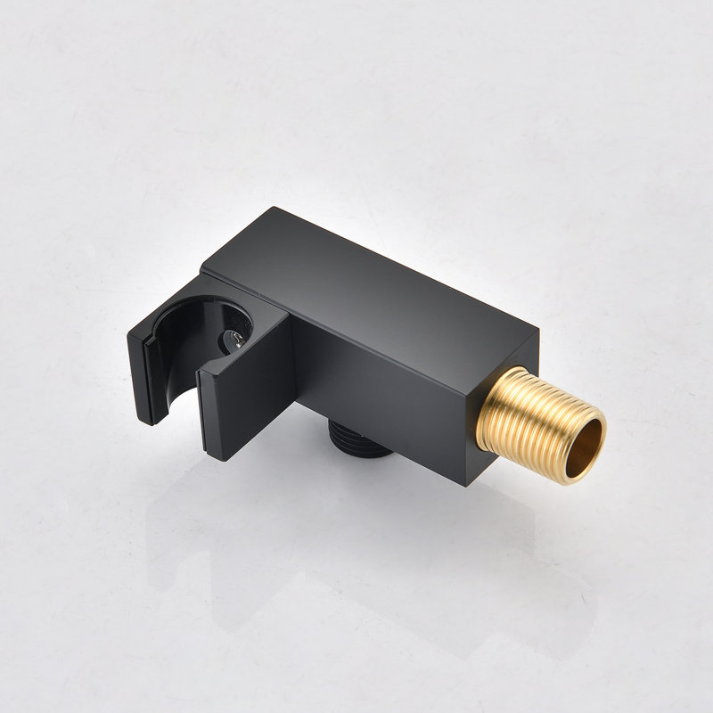 Robinet de douche à fixation au plafond noir mat - à main et 16 po - rouille - valve de mélange en laiton, fabrication durable pour une utilisation uniforme,