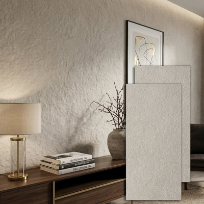 Panneau mural décoratif en pierre flexible 47,2 po x 23,6 po MCM, revêtement mural en simili pierre texturé 3D