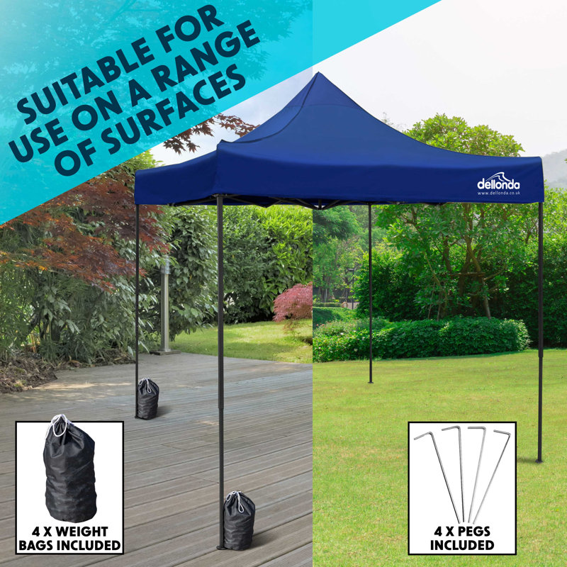 Premium 3m x 3m Steel Pop-Up Gazebo, Blue