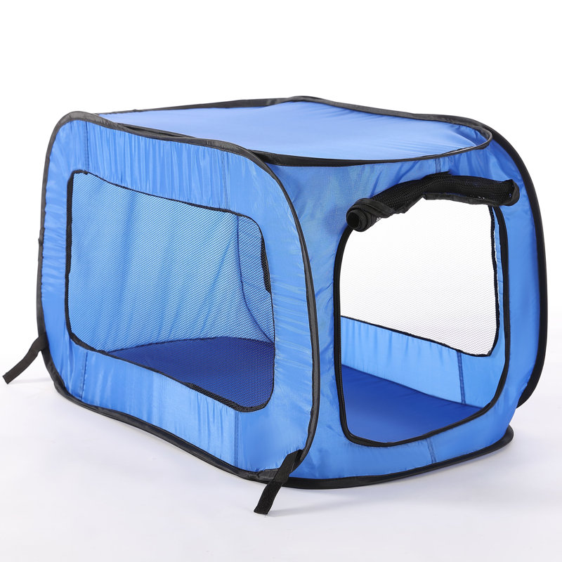 Collapsible Pet Carrier with 1 Door, 36" L x 22" W X 21" H, Blue