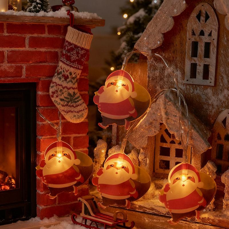 5 Feet Christmas Decorative Light String, 10 LED Backpack Christmas Lights Battery Powered for Indoor Outdoor Christmas Holiday Christmas Tree Decoration