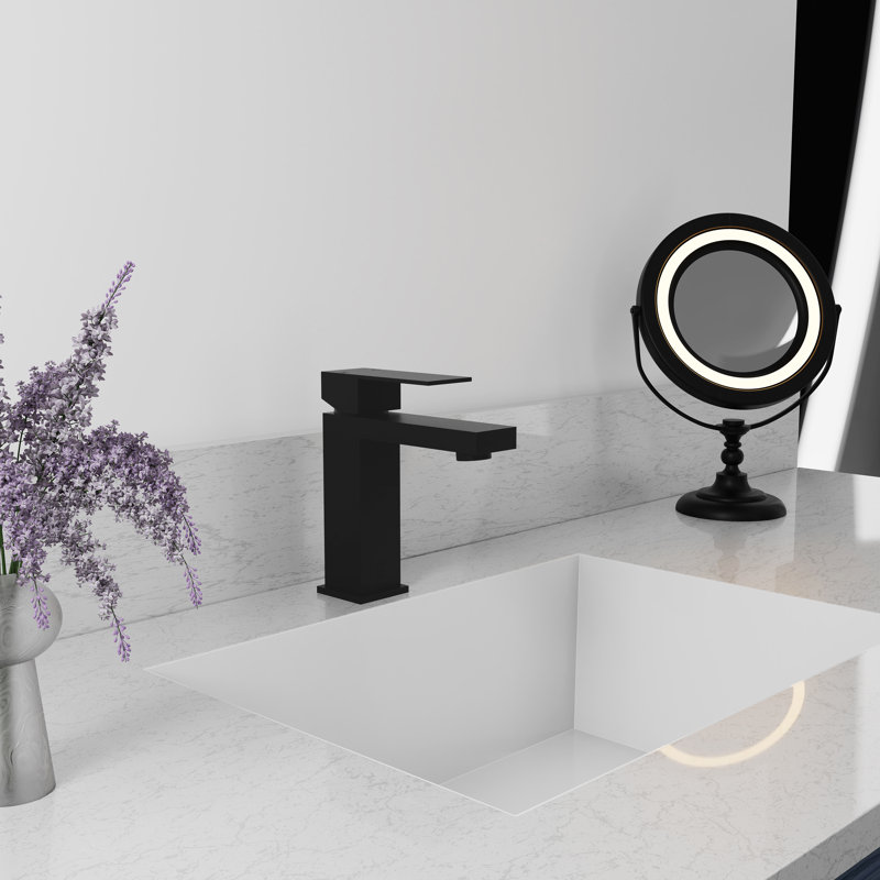 ZLINE Rubicon Modern Single Handle Bath Faucet in Matte Black, Matte Black