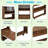 Buffet Cabinet With Foldable Dining Table, Cabinets, Storage Shelf And Side Hooks