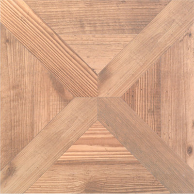 Carrelage mural en porcelaine à motif de parquet 19 po x 19 po Vecchio