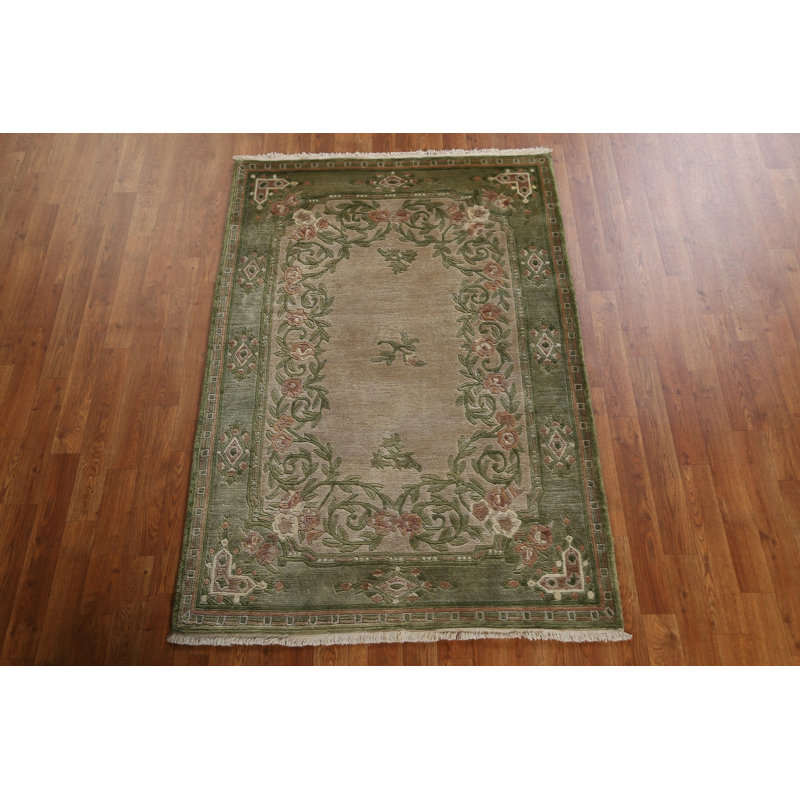 One-of-a-Kind 3' 8'' X 5' 4'' New Age Wool Area Rug in