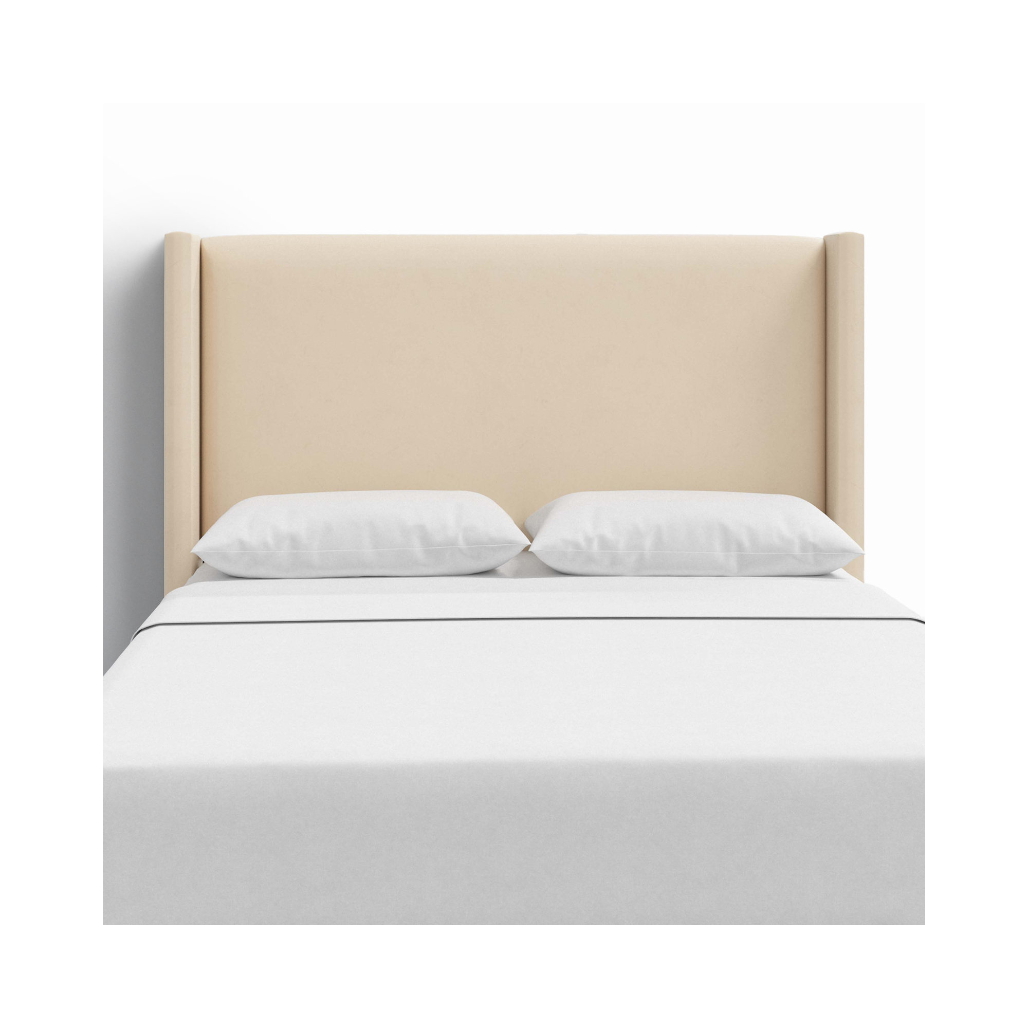 Hanson Upholstered Headboard, Classic Pearl Performance Velvet, Twin
