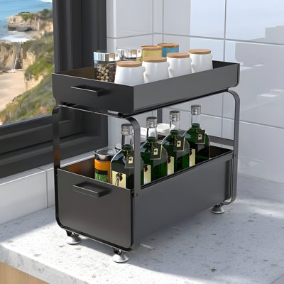 Étagère de rangement sous le lavabo avec tablettes réglables