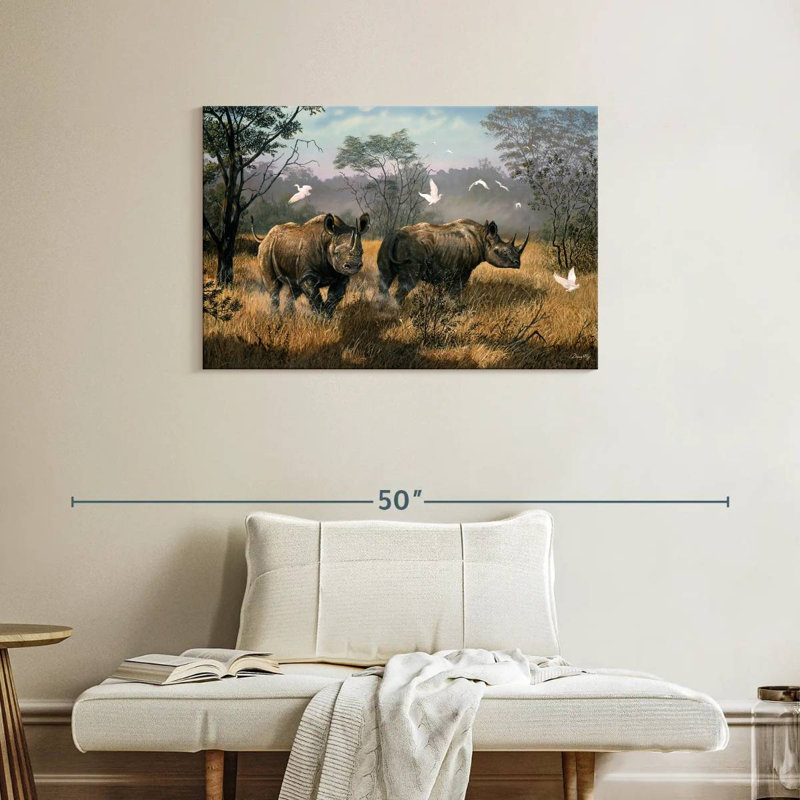 Brampt Rhino Wilderness, 24" H x 36" W