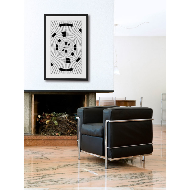 « concentrique cercles », reproduction d’art encadrée, H 36 po x l 24 po x P 1,5 po
