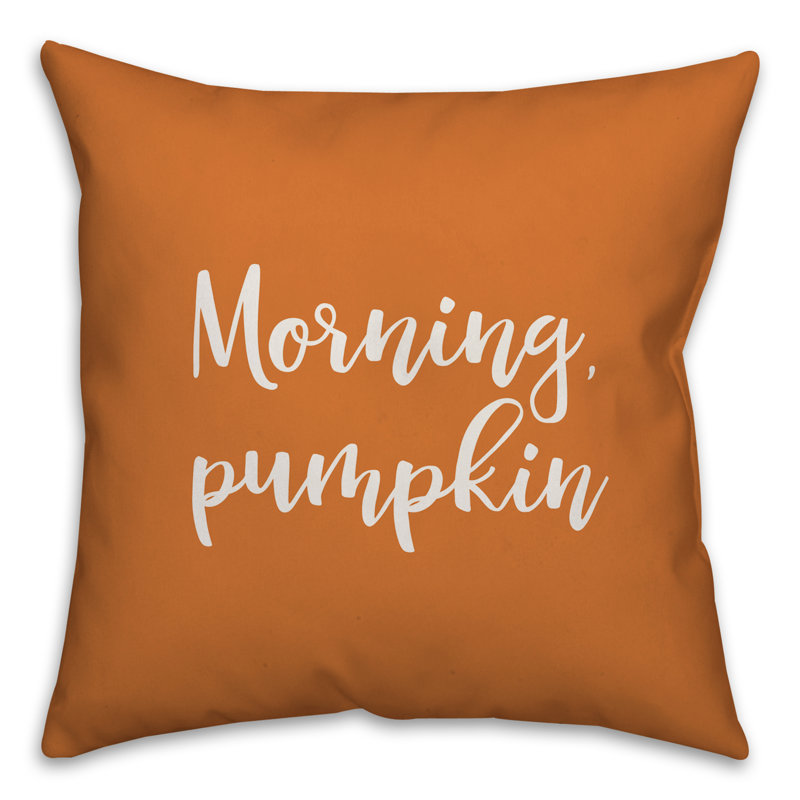 Reversible Throw Pillow, Orange, Pillow Cover
