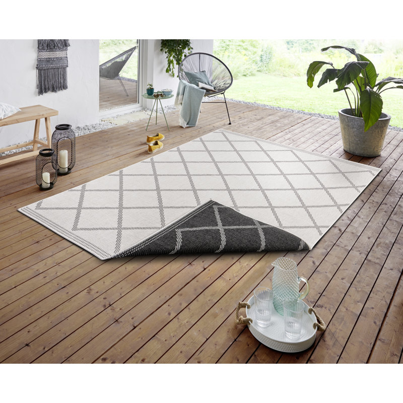 Cebu Flatweave Grey Rug, Rectangle 80 x 150cm