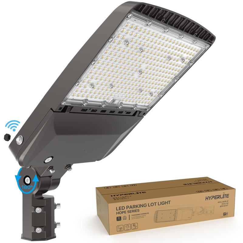 Éclairage extérieur 200W à DEL avec photocellule, 30 000 lm, 5 000 K, éclairage commercial extérieur imperméable certifié IP65 avec fixation réglable