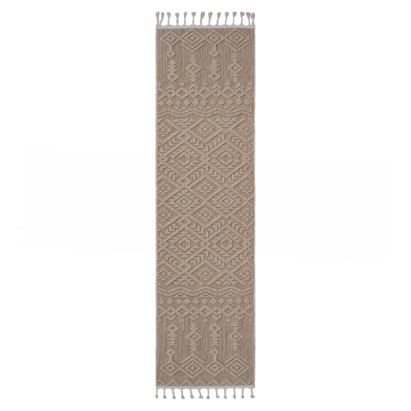 Natural / Traditional Indoor / Outdoor Area Rug, Runner 2'2" x 8'
