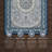 Emanuel Traditional Machine Woven Flatweave Cream and Blue Area Rug with Non Skid Backing-31943119