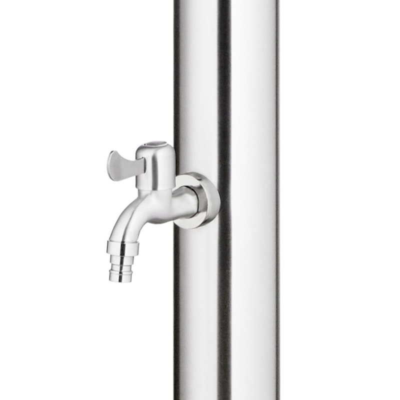 Kahl 220cm H Steel Freestanding Outdoor Shower and Footwash Spout, Brown