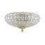 Plafonnier encastré en cristal doré 3 lumières Modern Glam